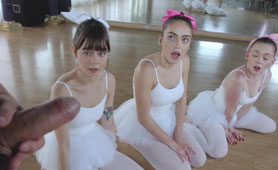 Barely 18 Years Old Ballerinas Practise with a Cock Inside Them  